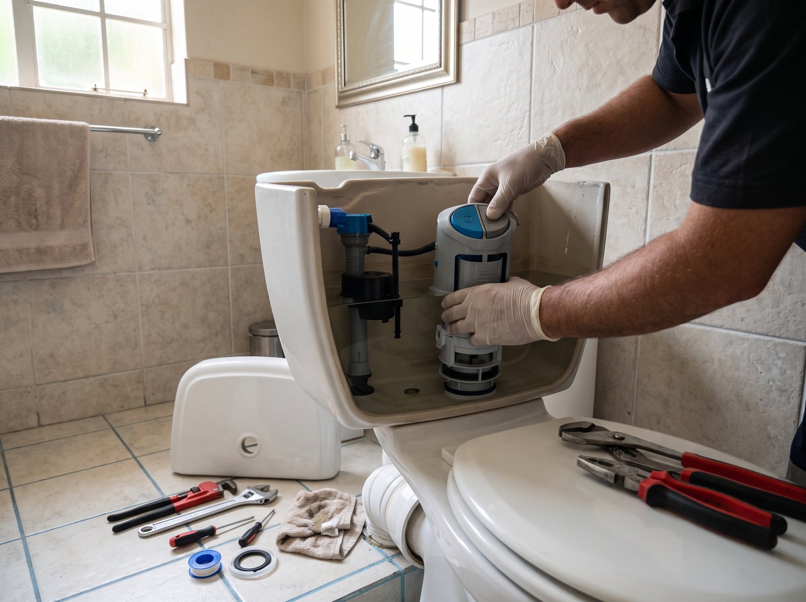 Toilet cistern and flush mechanism overhaul in Midrand